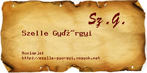 Szelle Györgyi névjegykártya