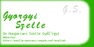 gyorgyi szelle business card